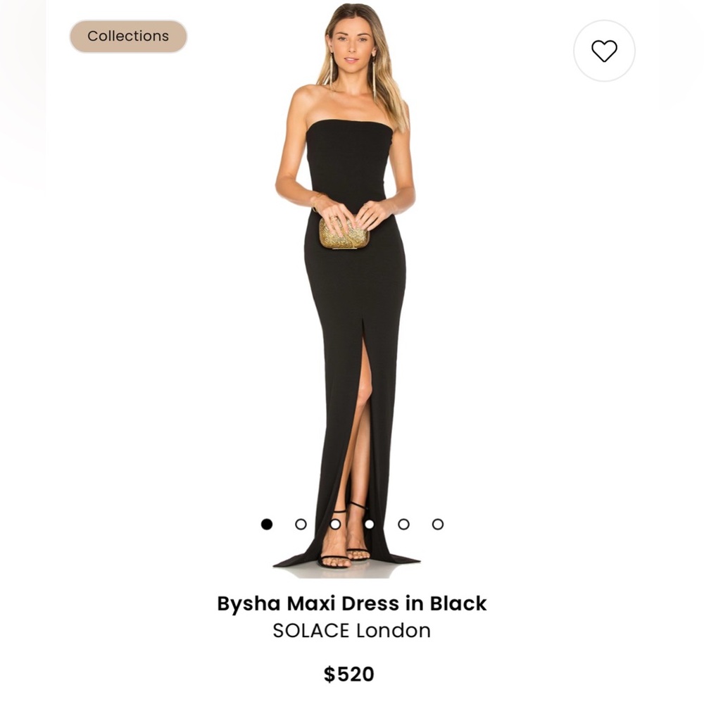 SOLACE LONDON Bysha strapless stretch crepe maxi dress - size 8